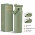 Reusable Thermal Drinking Bottle 32oz Double Wall Vacuum Flask Stainless Steel Sports Water Bottle Steel with Custom logo thumbnail